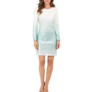 Christin Michaels Women's Long Sleeve Ombre Dress